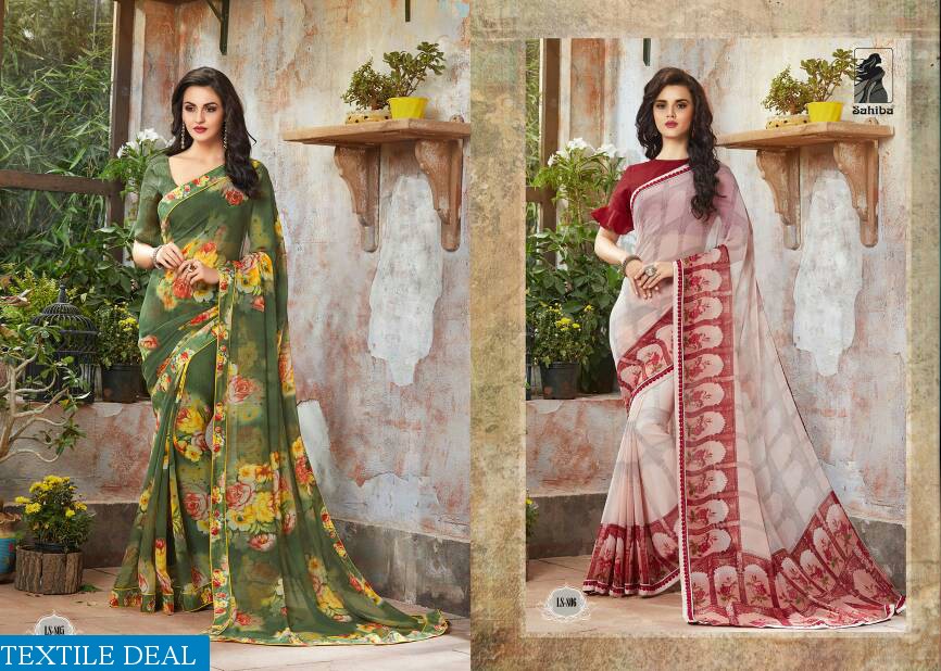 Sahiba lotus vol-8 Wholesale Fancy Fabrics Saree